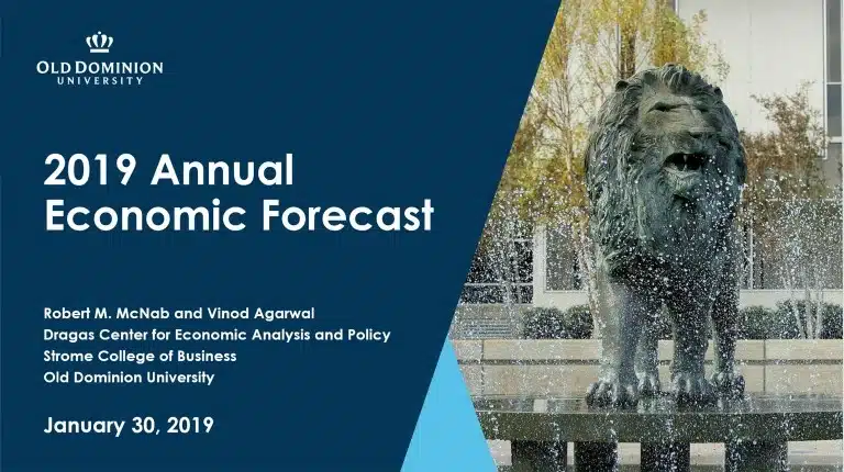 2019 Annual Economic Forecasting Project Presentation cover