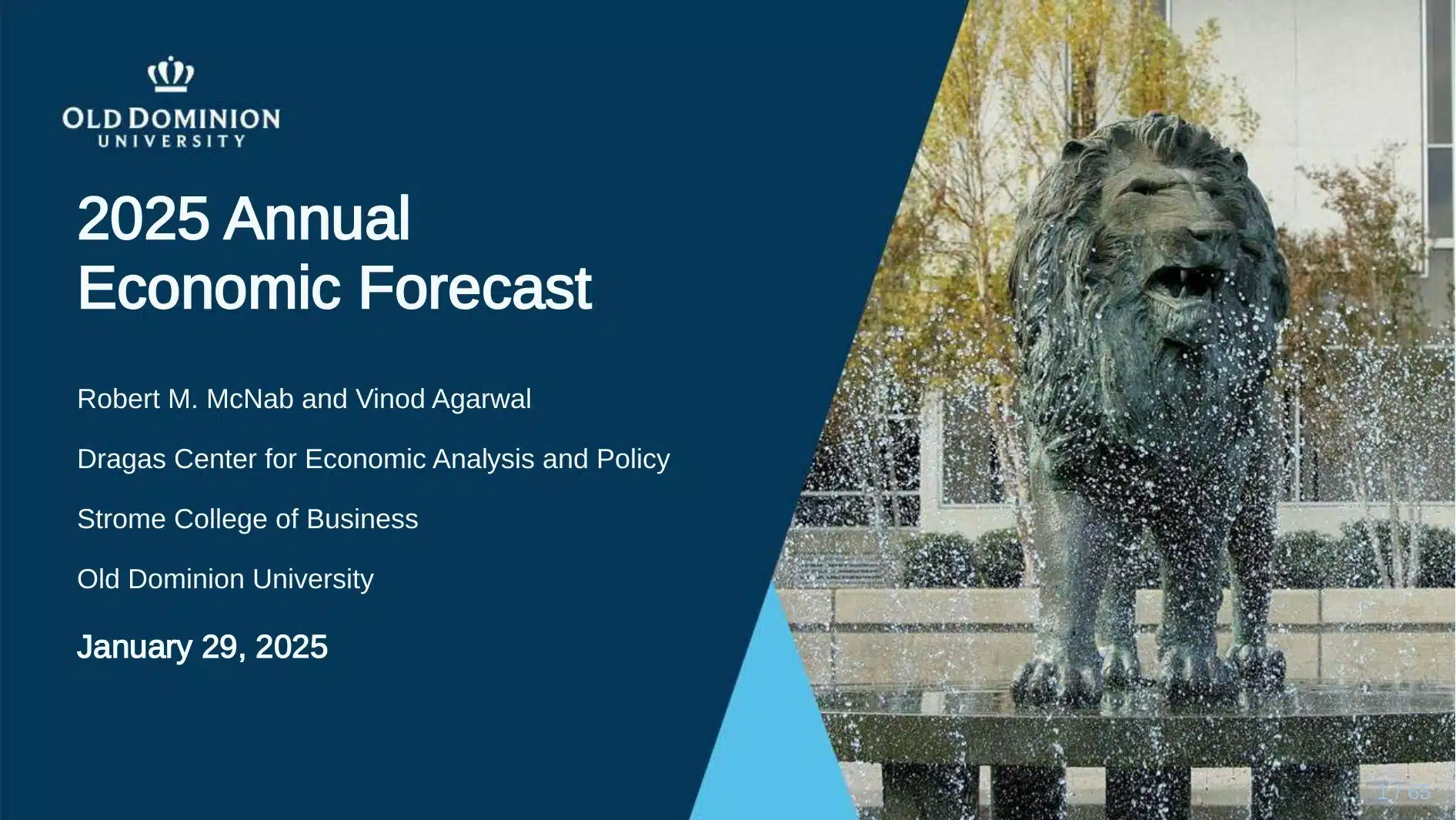 2025 Annual Economic Forecasting Project Presentation cover